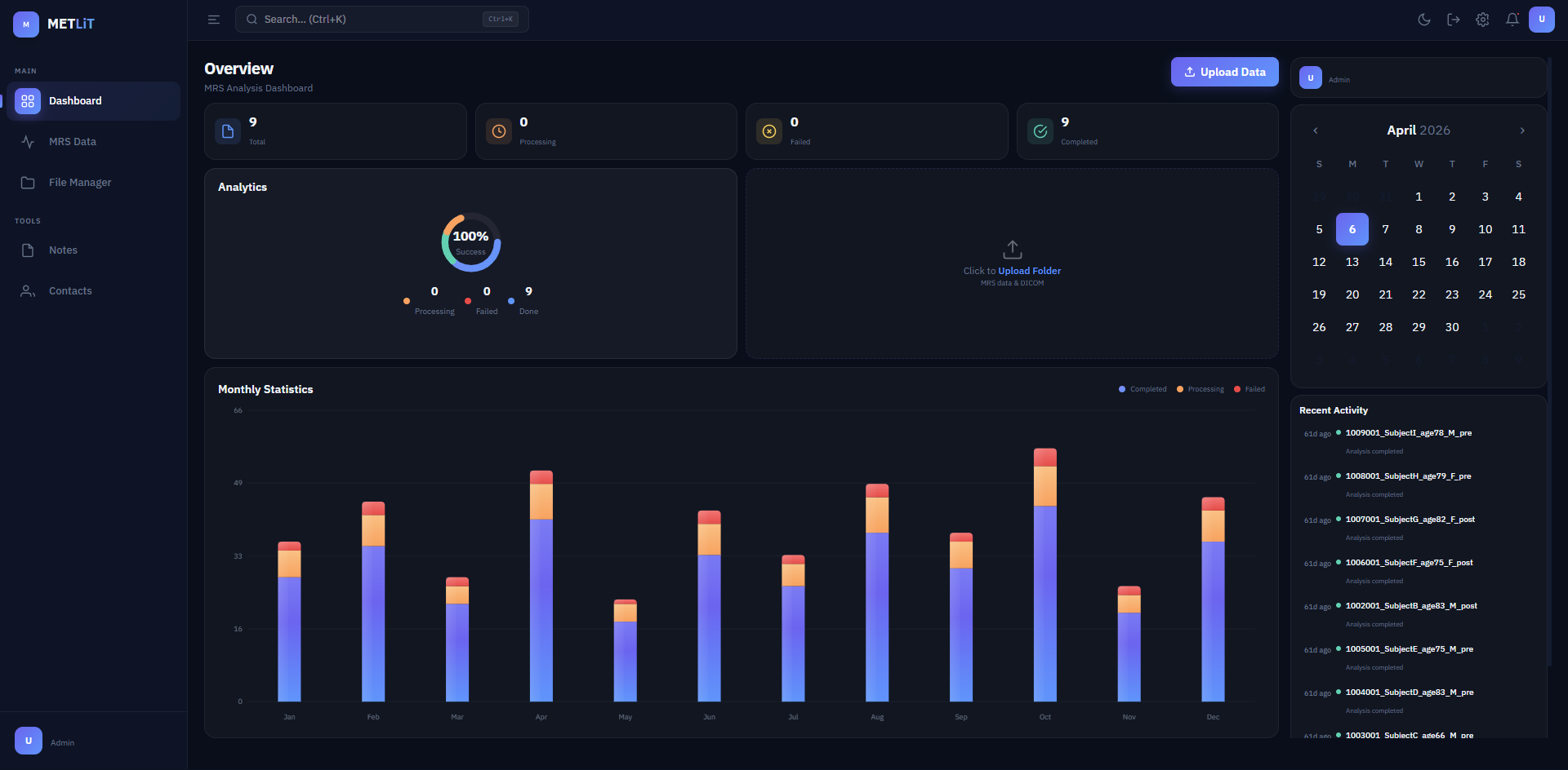 MAIA platform screenshot 1
